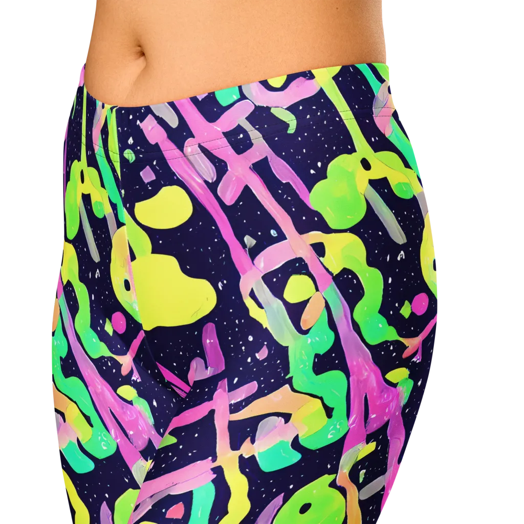 Electric Goo on Capri Leggings — Zoomed-in