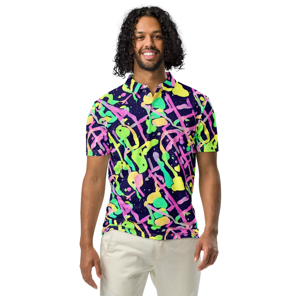 Electric Goo on Men's Slim Fit Polo Shirt — Front