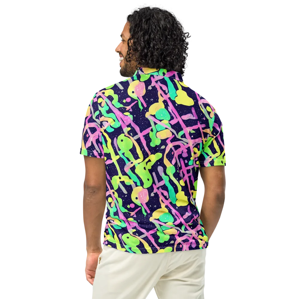 Electric Goo on Men's Slim Fit Polo Shirt — Back