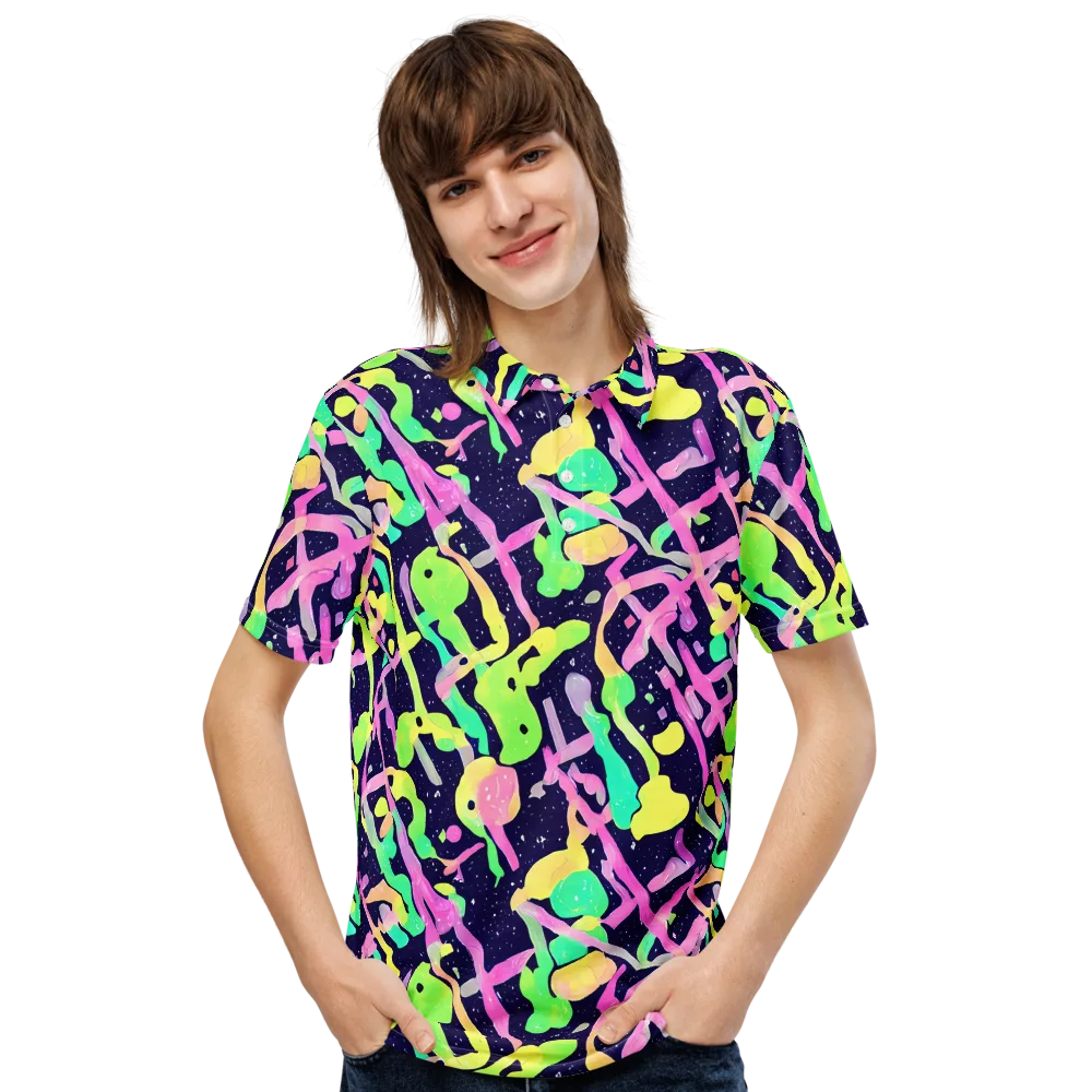 Electric Goo on Men's Slim Fit Polo Shirt — Front
