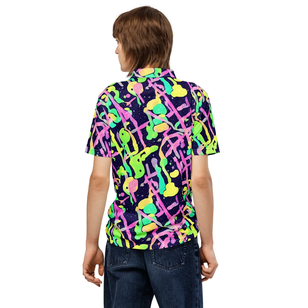 Electric Goo on Men's Slim Fit Polo Shirt — Back