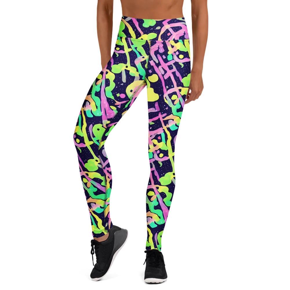 Electric Goo on Yoga Leggings — Front
