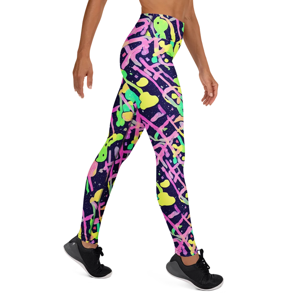 Electric Goo on Yoga Leggings — Right