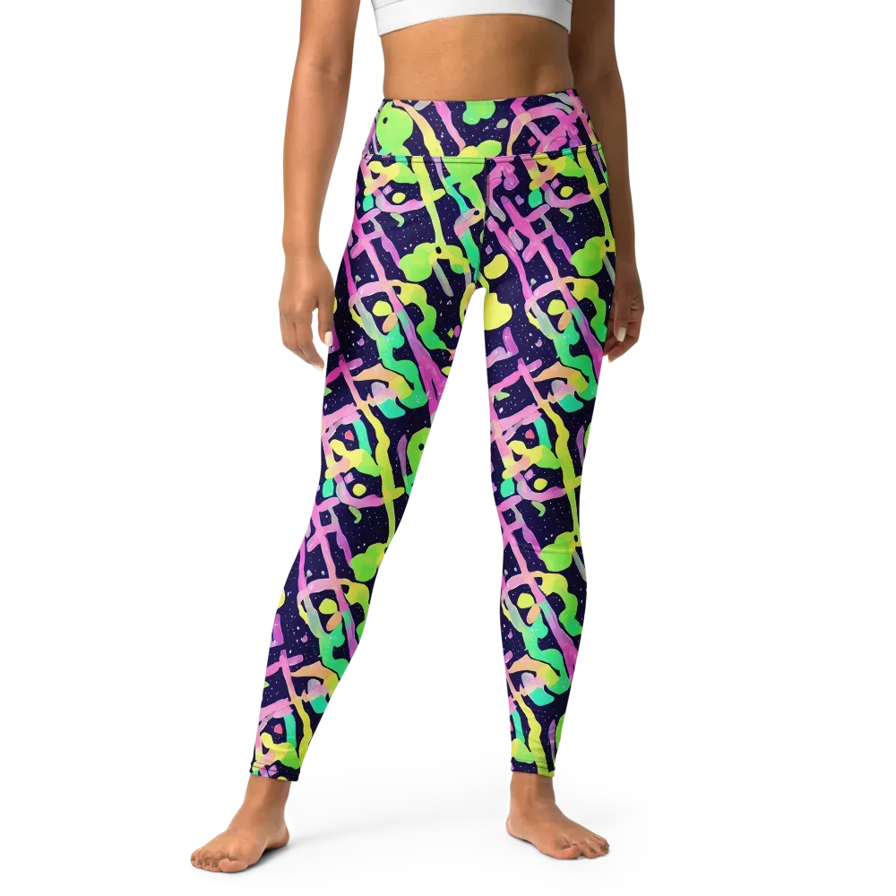 Electric Goo on Yoga Leggings — Front