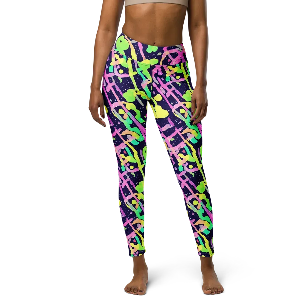 Electric Goo on Yoga Leggings — Front