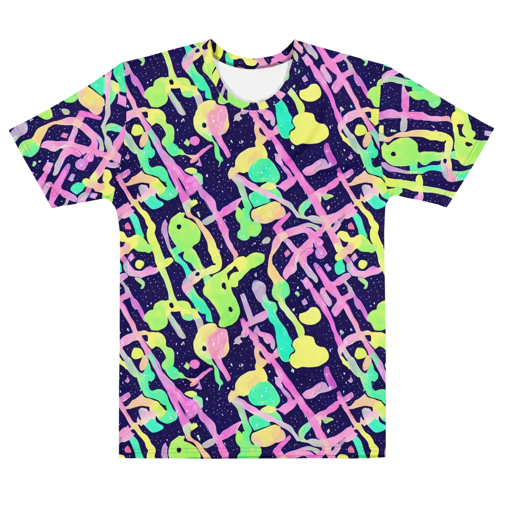 Electric Goo on Men's Cotton Crew Neck T-Shirt — Front