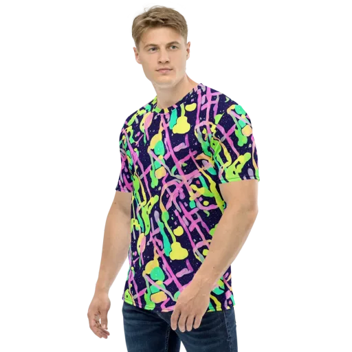 Electric Goo on a Men's Crew Neck T-Shirt
