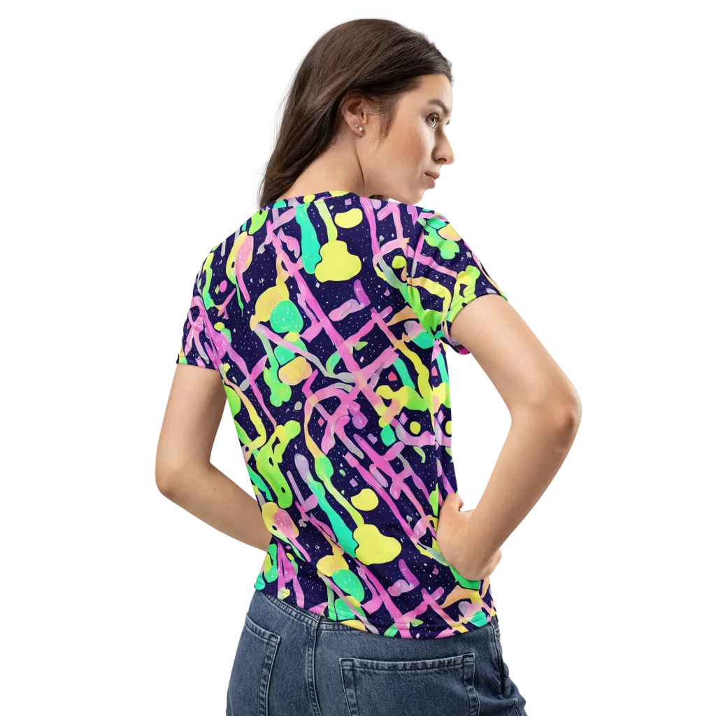 Electric Goo on Women's Crew Neck T-Shirt — Back