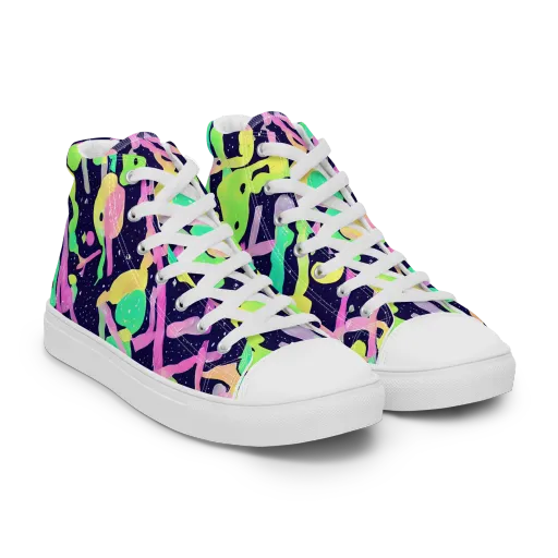 Electric Goo on a Women's High Top Canvas Shoes