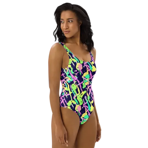 Electric Goo on a One-Piece Swimsuit
