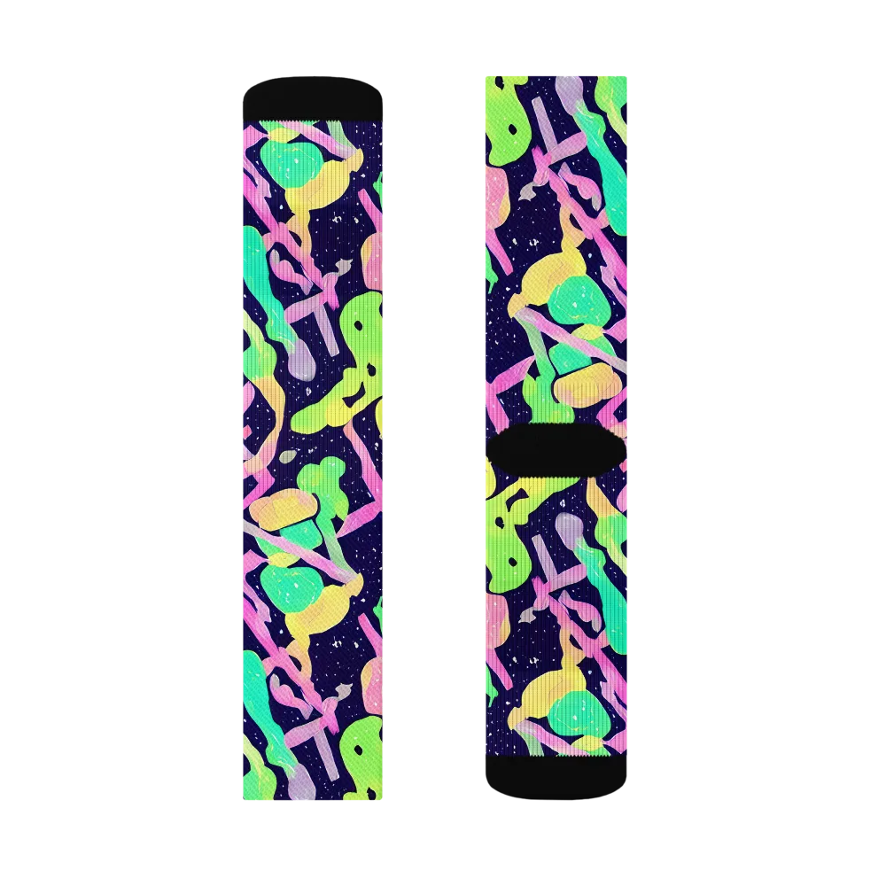 Electric Goo on Socks — Left Sock