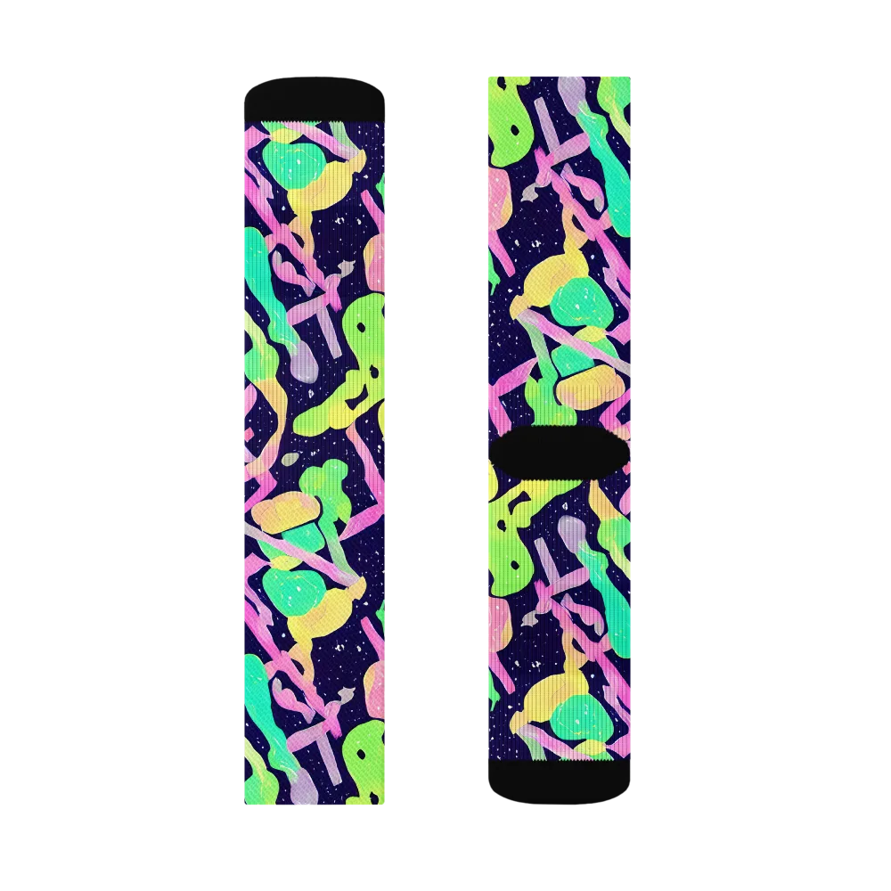 Electric Goo on Socks — Right Sock