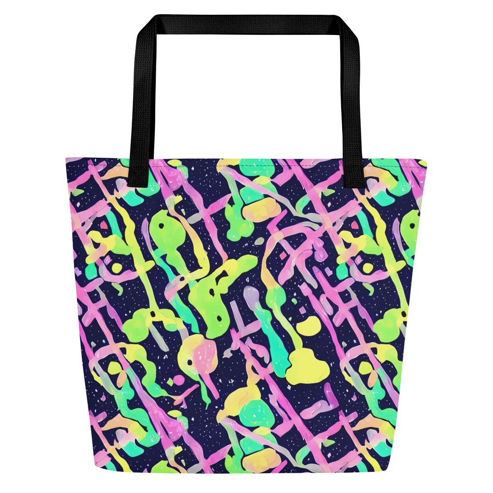 Electric Goo on Large Tote Bag W/ Pocket — Front