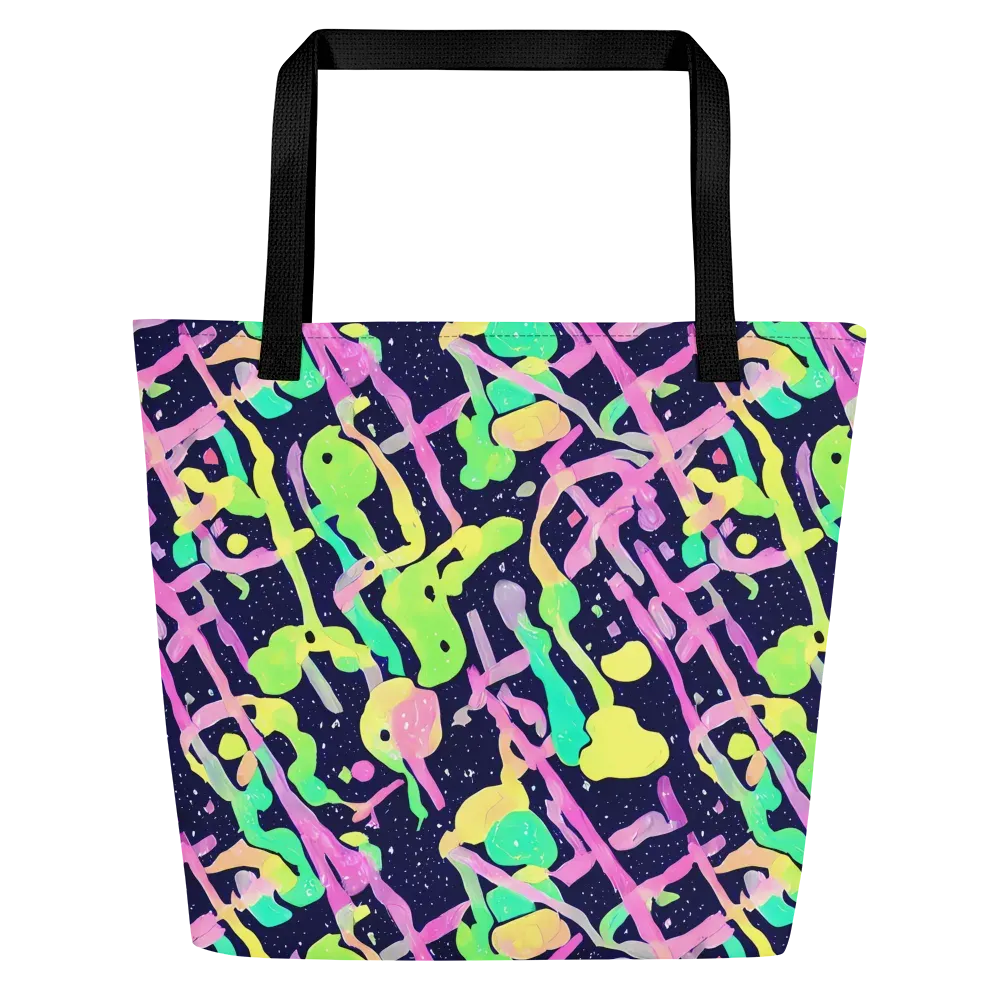 Electric Goo on Large Tote Bag W/ Pocket — Front