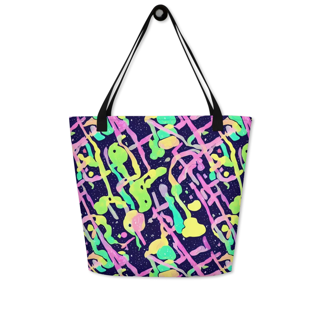 Electric Goo on Large Tote Bag W/ Pocket — Front