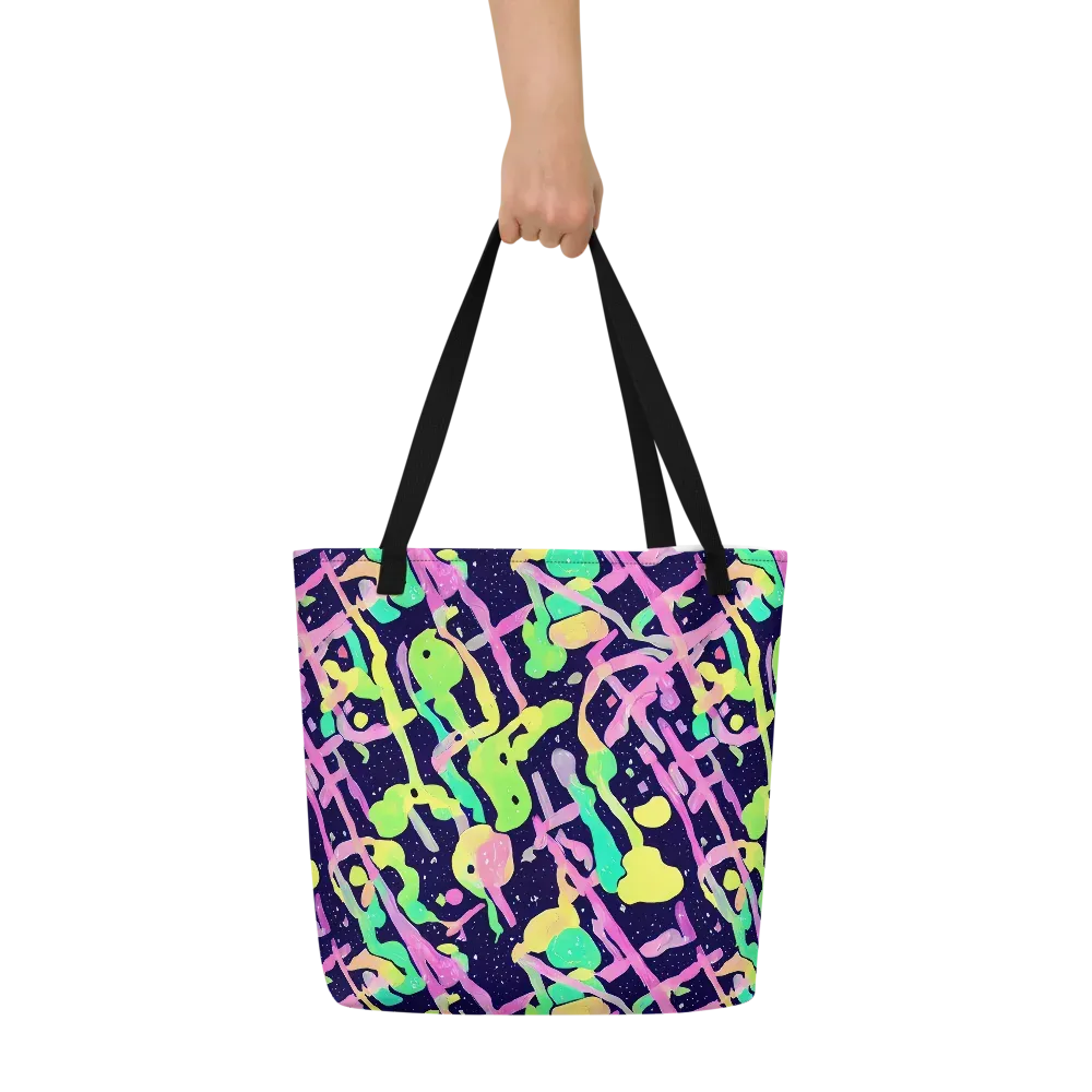 Electric Goo on Large Tote Bag W/ Pocket — Front