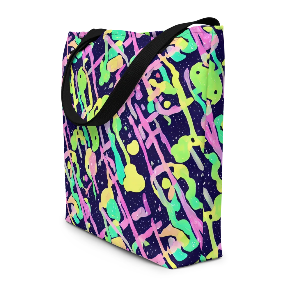 Electric Goo on Large Tote Bag W/ Pocket — Front