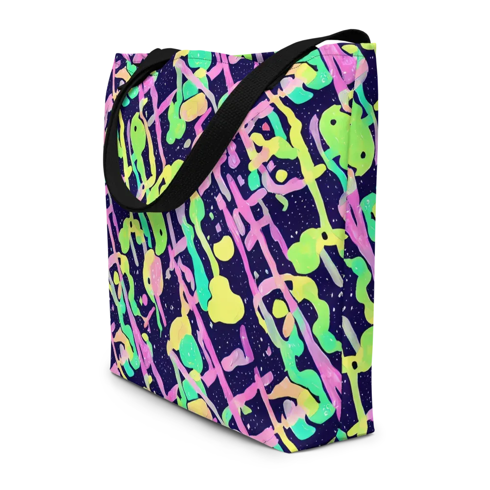 Electric Goo on Large Tote Bag W/ Pocket — Front