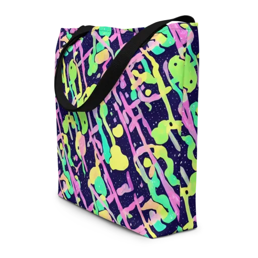 Electric Goo on a Large Tote Bag W/ Pocket
