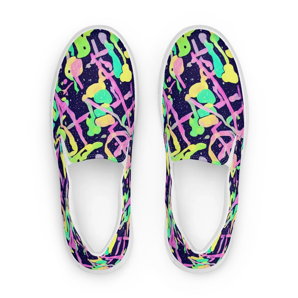 Electric Goo on Women's Slip-On Canvas Shoes — Front