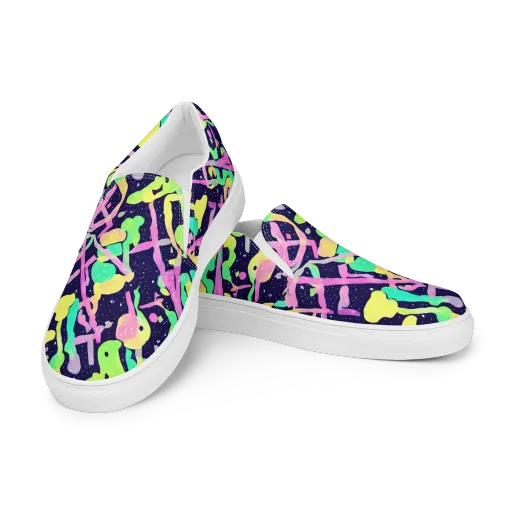 Electric Goo on a Women's Slip-On Canvas Shoes