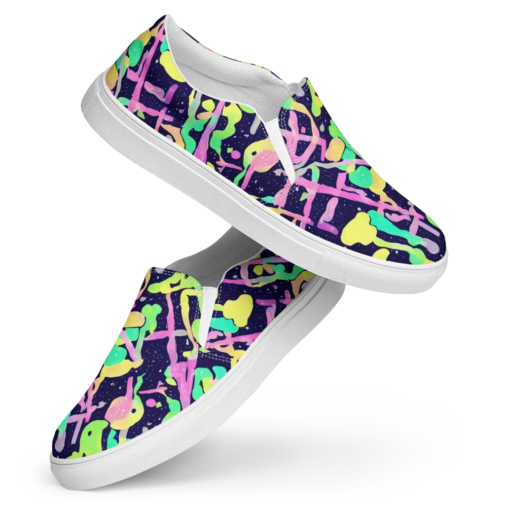Electric Goo on Women's Slip-On Canvas Shoes — Front