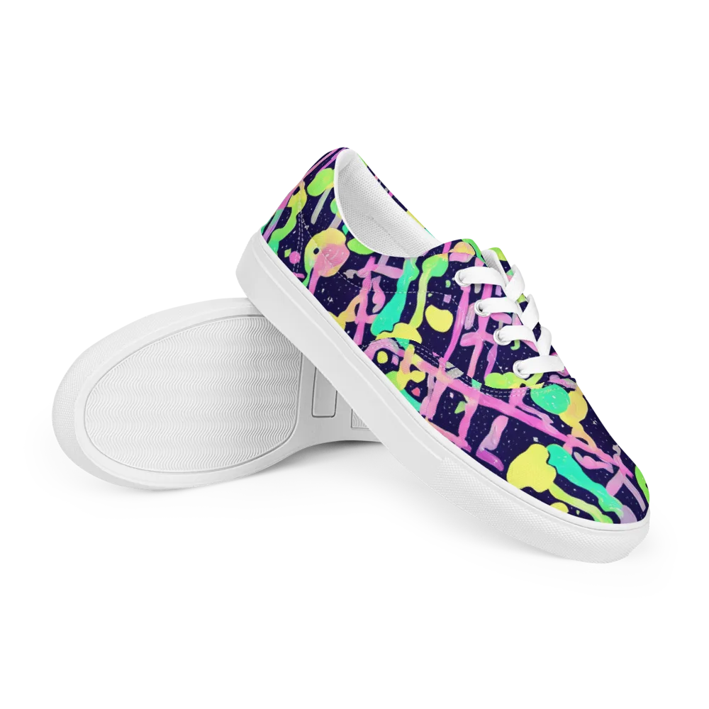Electric Goo on Men's Lace-Up Canvas Shoes — Right Front