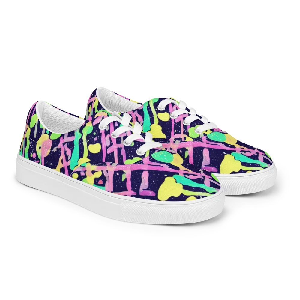 Electric Goo on Men's Lace-Up Canvas Shoes — Right Front