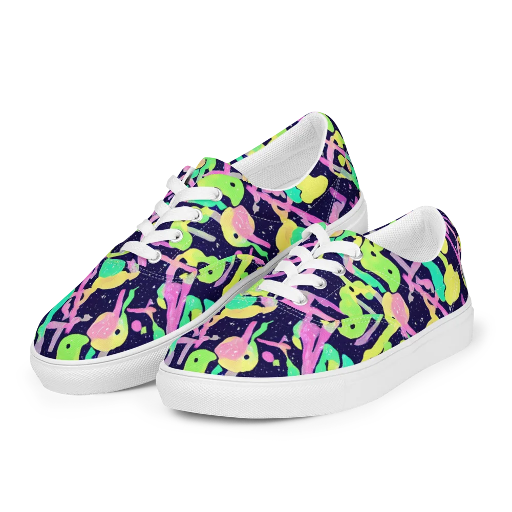 Electric Goo on Men's Lace-Up Canvas Shoes — Left Front