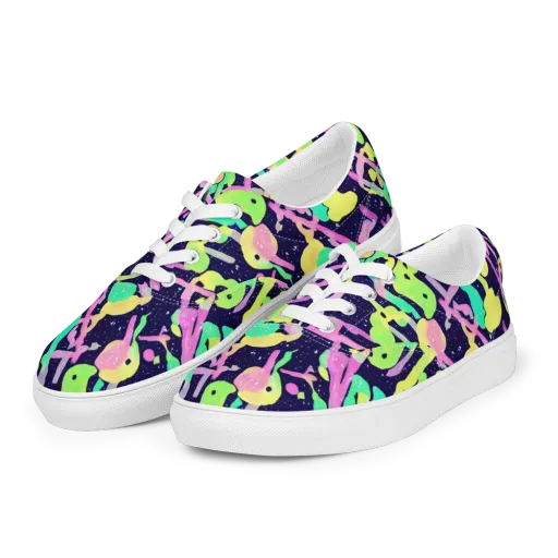 Electric Goo on a Men's Lace-Up Canvas Shoes