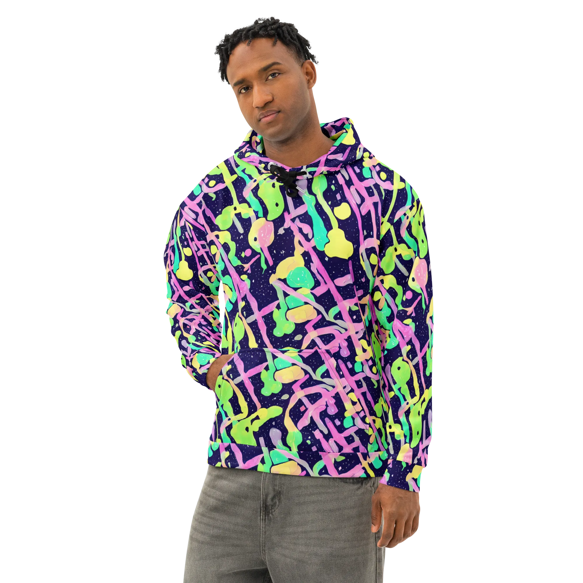 Electric Goo on Cotton Hoodie — Left Front