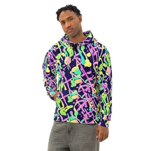 Electric Goo on a Cotton Hoodie
