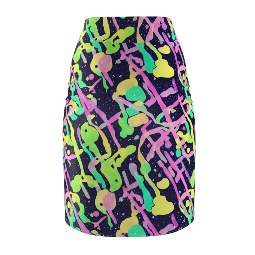 Electric Goo on Pencil Skirt — Back