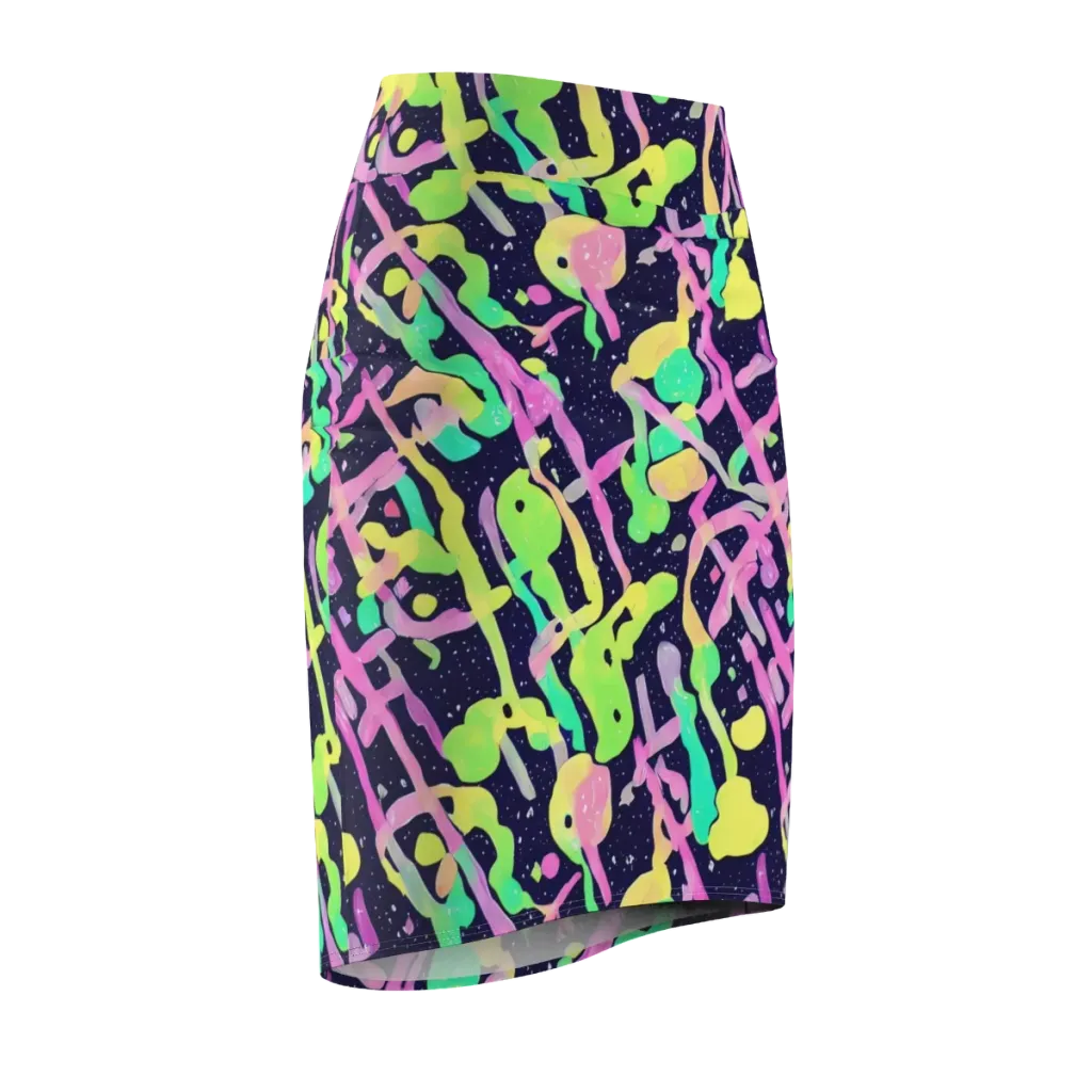 Electric Goo on Pencil Skirt — Front Side