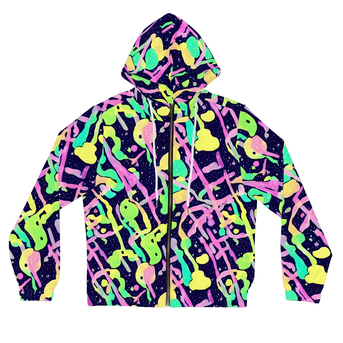 Electric Goo on Women's Full-Zip Hoodie — Front