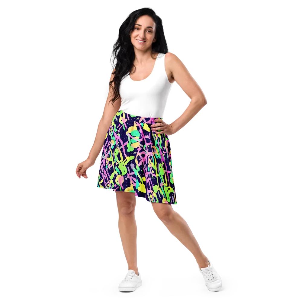 Electric Goo on Skater Skirt — Front