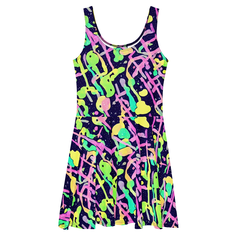 Electric Goo on Skater Dress — Front