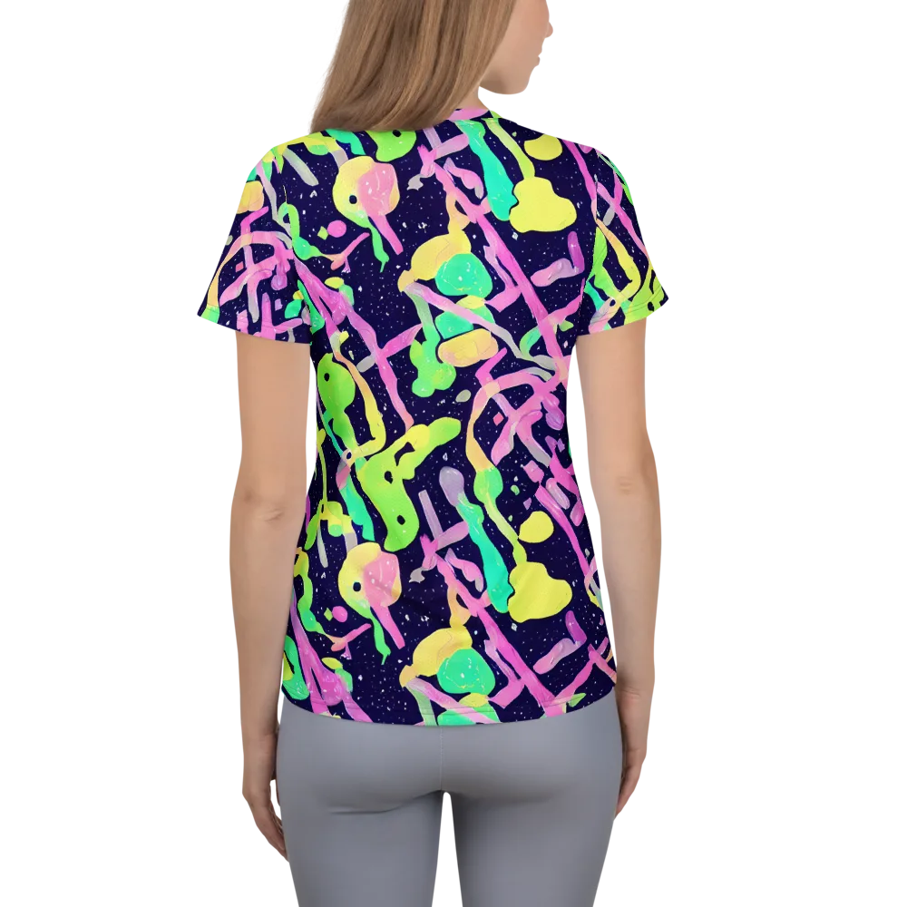 Electric Goo on Women's Athletic T-Shirt — Back