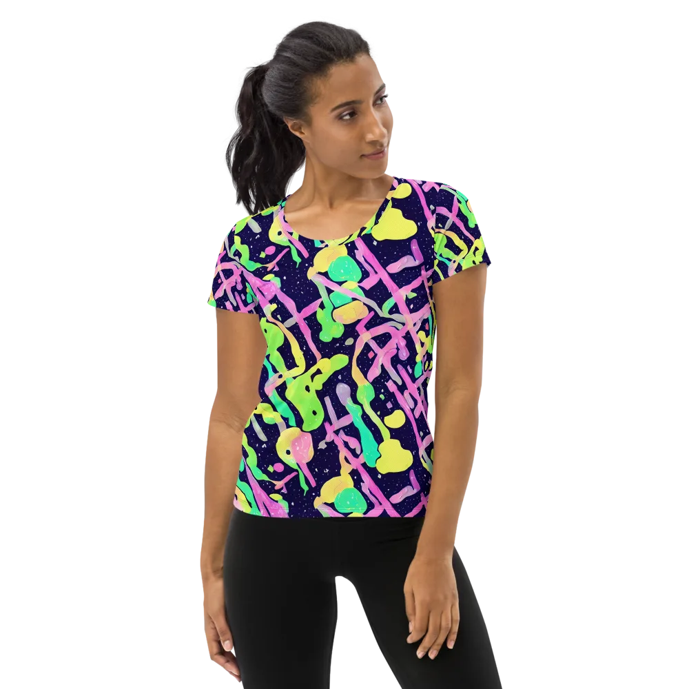 Electric Goo on Women's Athletic T-Shirt — Front