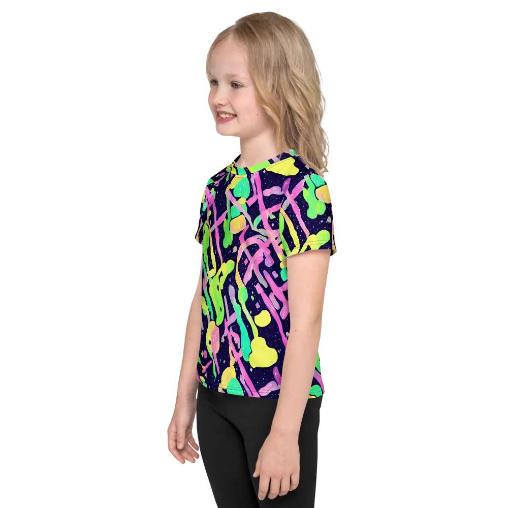 Electric Goo on Kids Crew Neck T-Shirt — Left