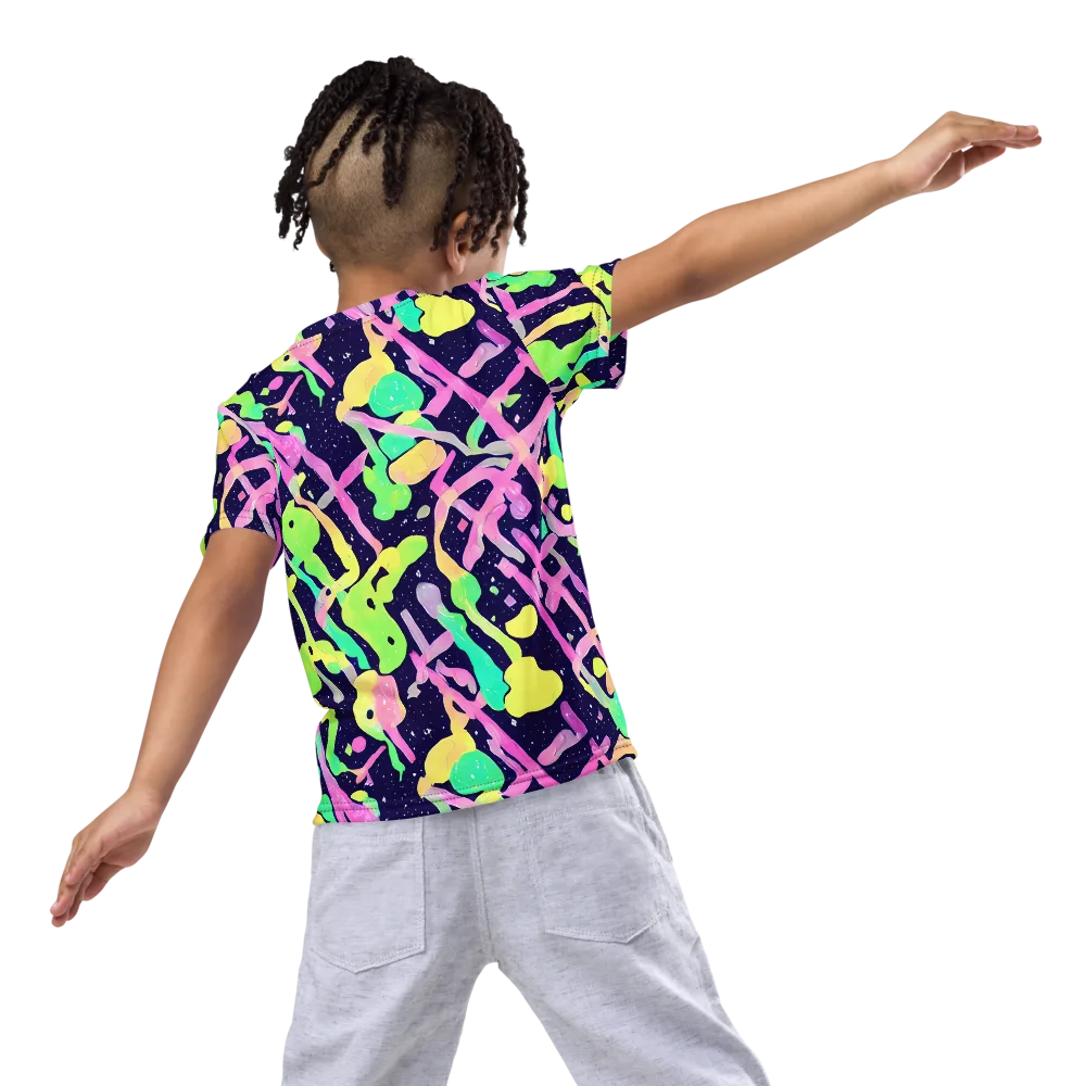 Electric Goo on Kids Crew Neck T-Shirt — Back
