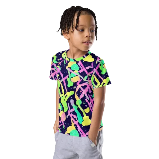 Electric Goo on a Kids Crew Neck T-Shirt