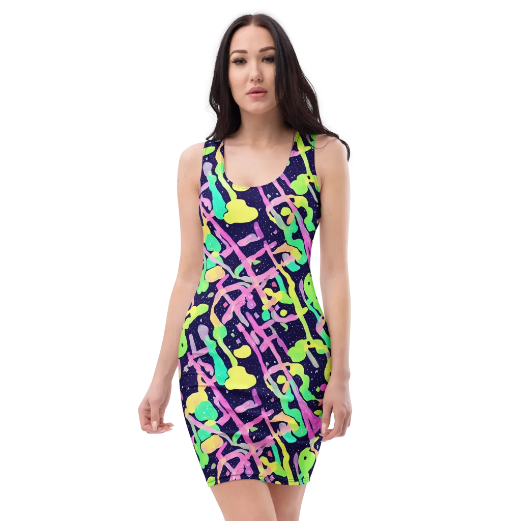 Electric Goo on Bodycon Dress — Front