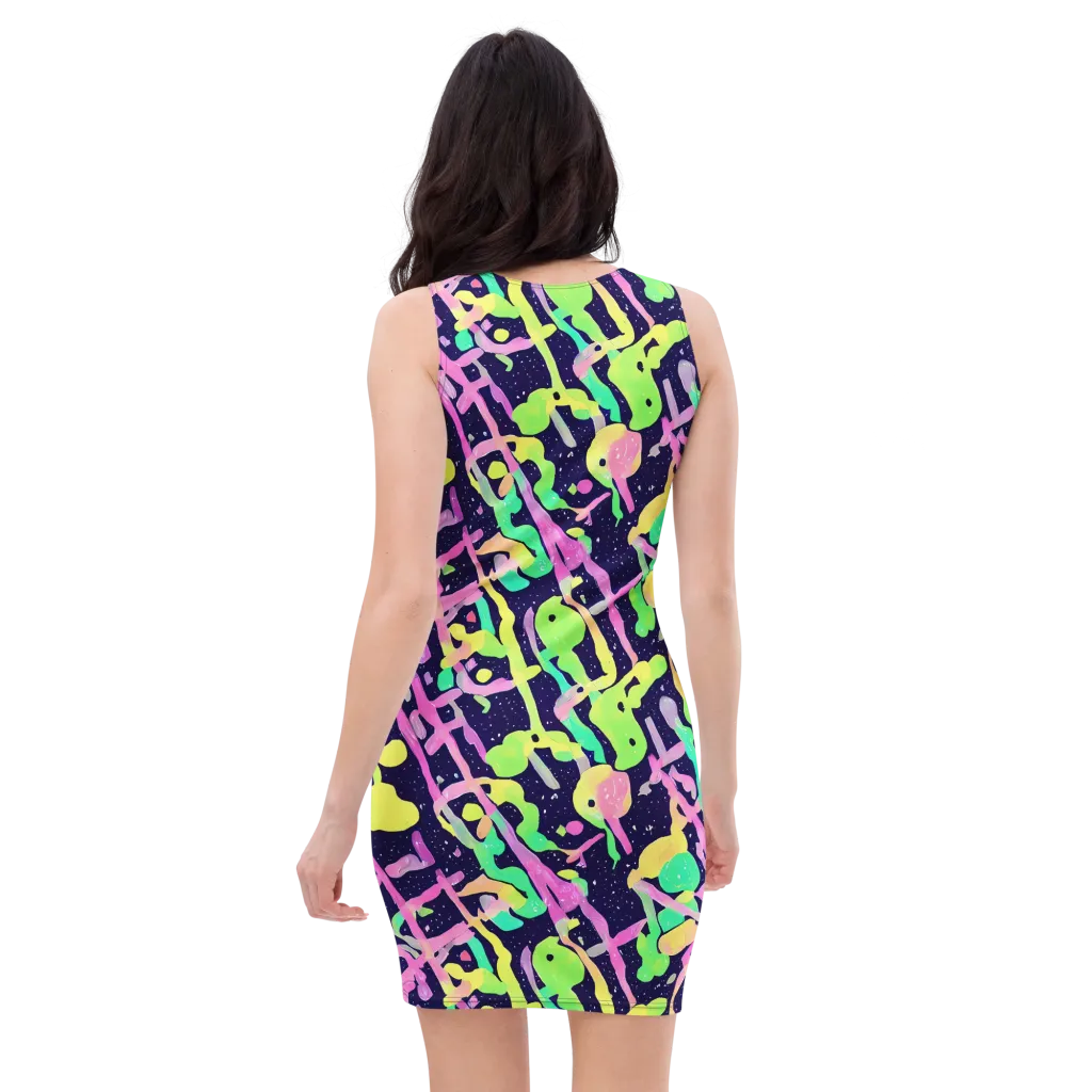 Electric Goo on Bodycon Dress — Back