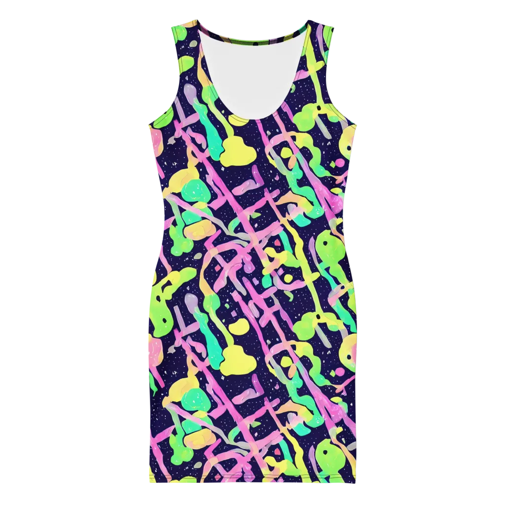 Electric Goo on Bodycon Dress — Front