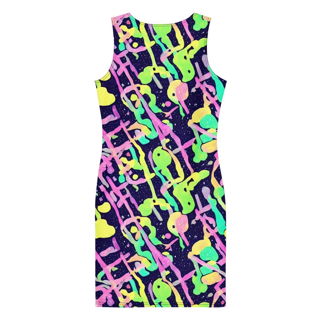 Electric Goo on Bodycon Dress — Back