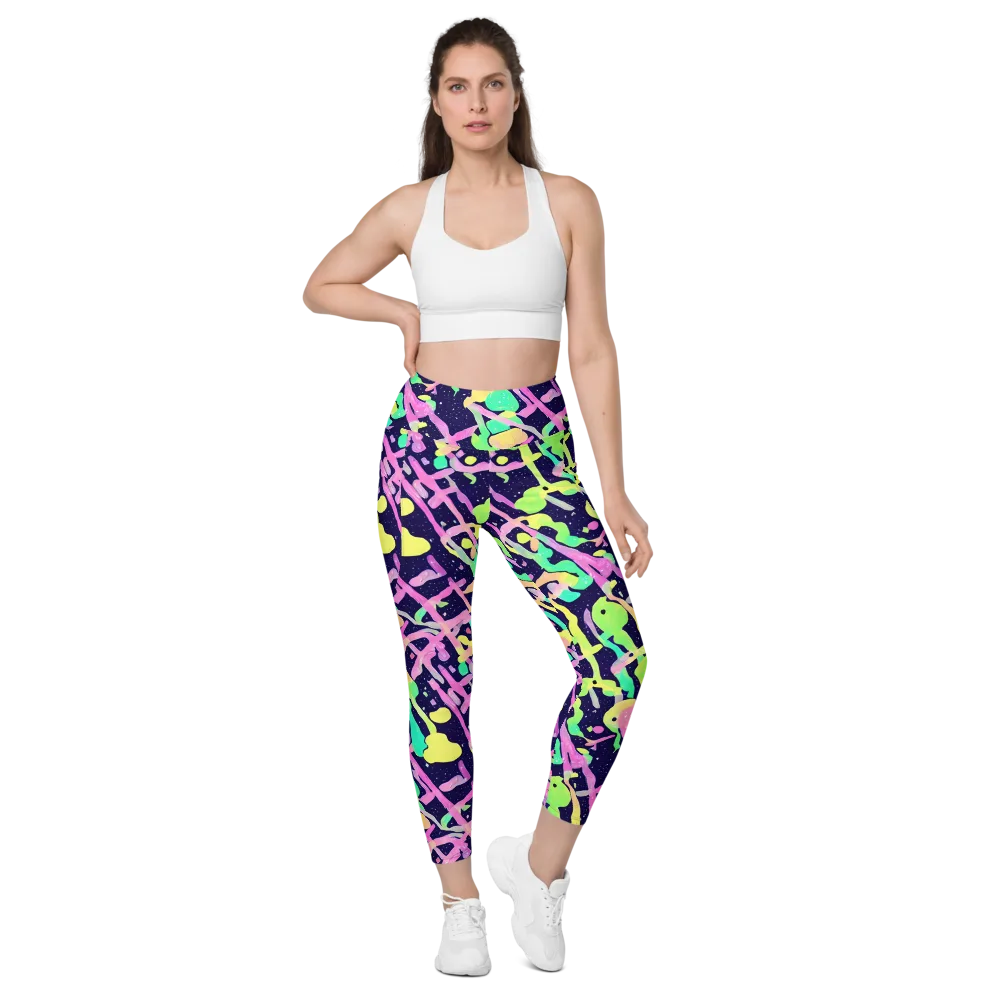 Electric Goo on Leggings with Pockets — Front