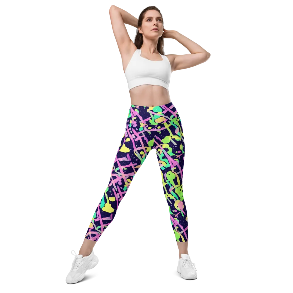 Electric Goo on Leggings with Pockets — Front