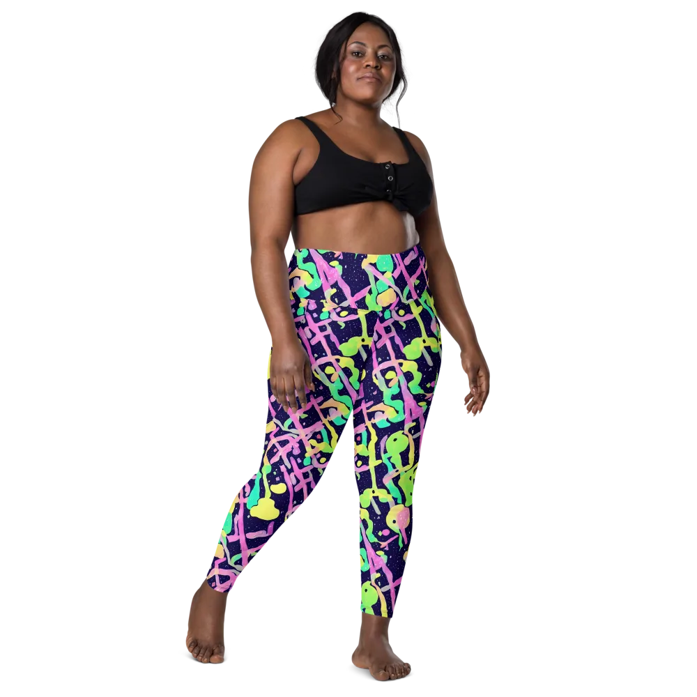 Electric Goo on Leggings with Pockets — Front