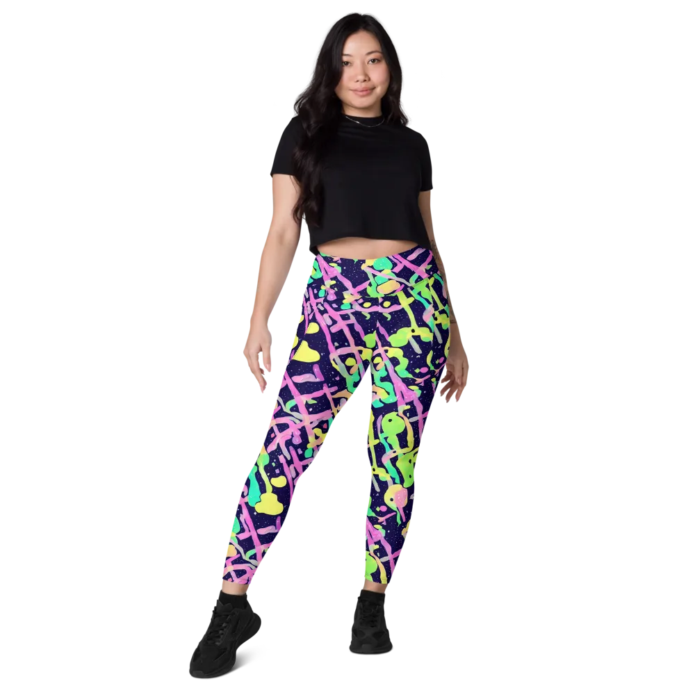 Electric Goo on Leggings with Pockets — Front